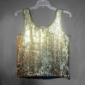 Gold Sequin Tank Top
